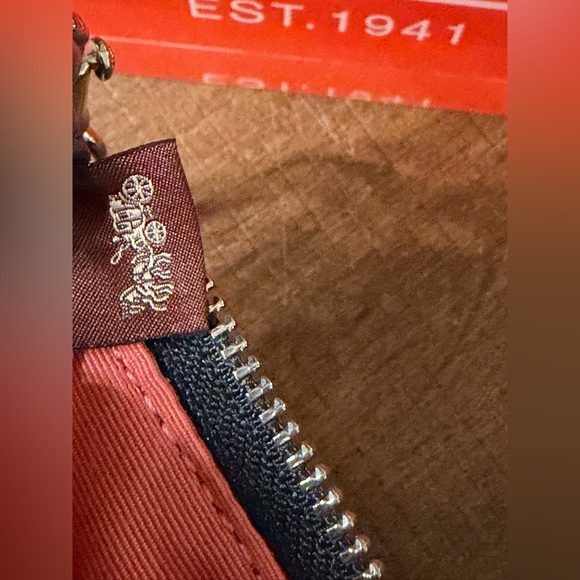 Coach Denim Zip Top Crossbody Bag - Picture 9 of 11